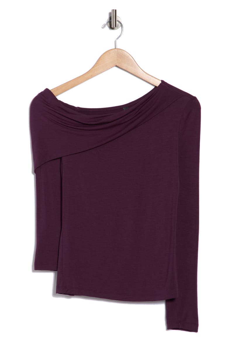 Off the Shoulder Top, Alternate, color, PRUNE