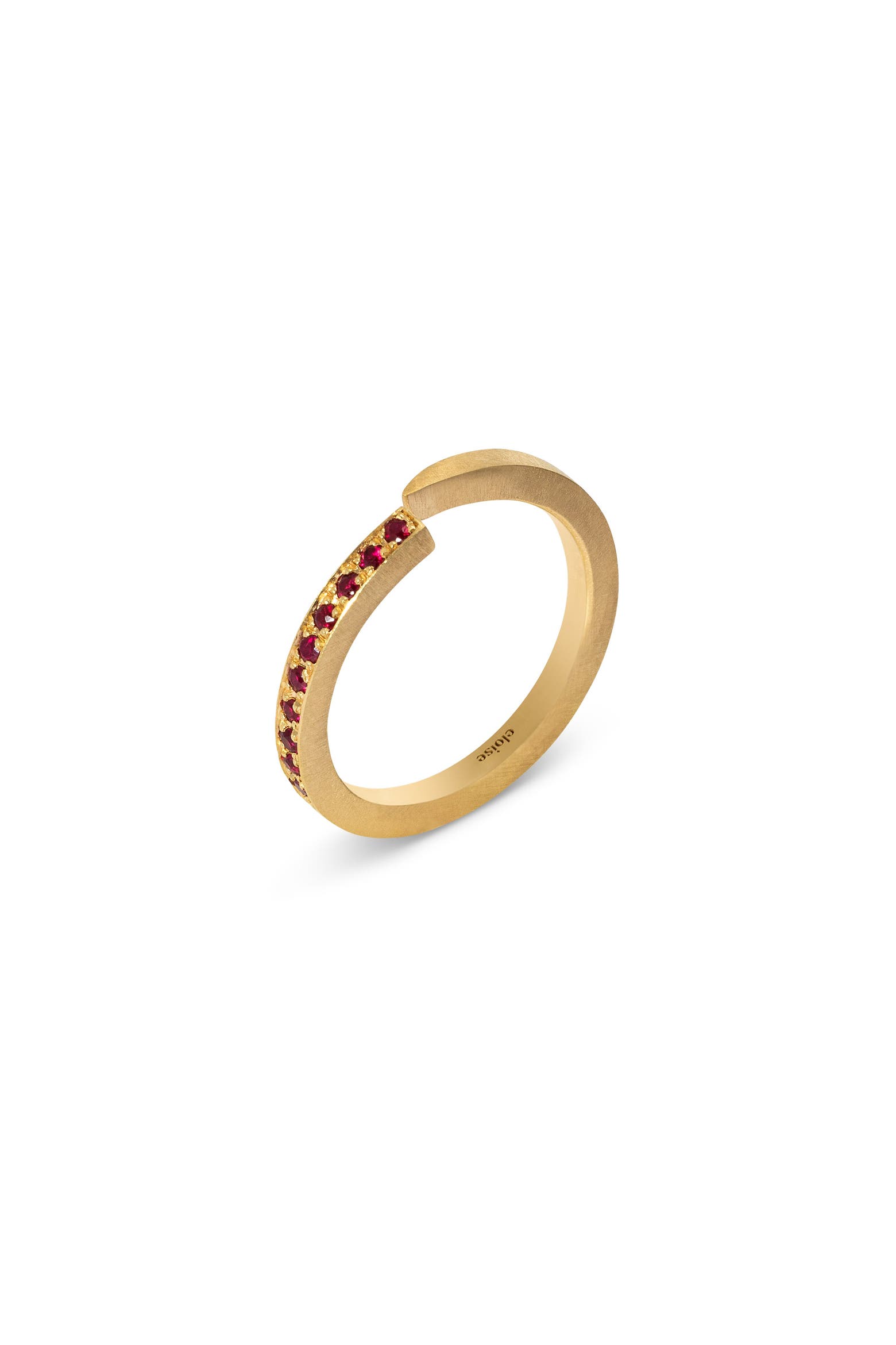 Ruby Jewe Eloise Jewelry Crescent Moon Ring Natural Ruby. Handmade in Italy ...