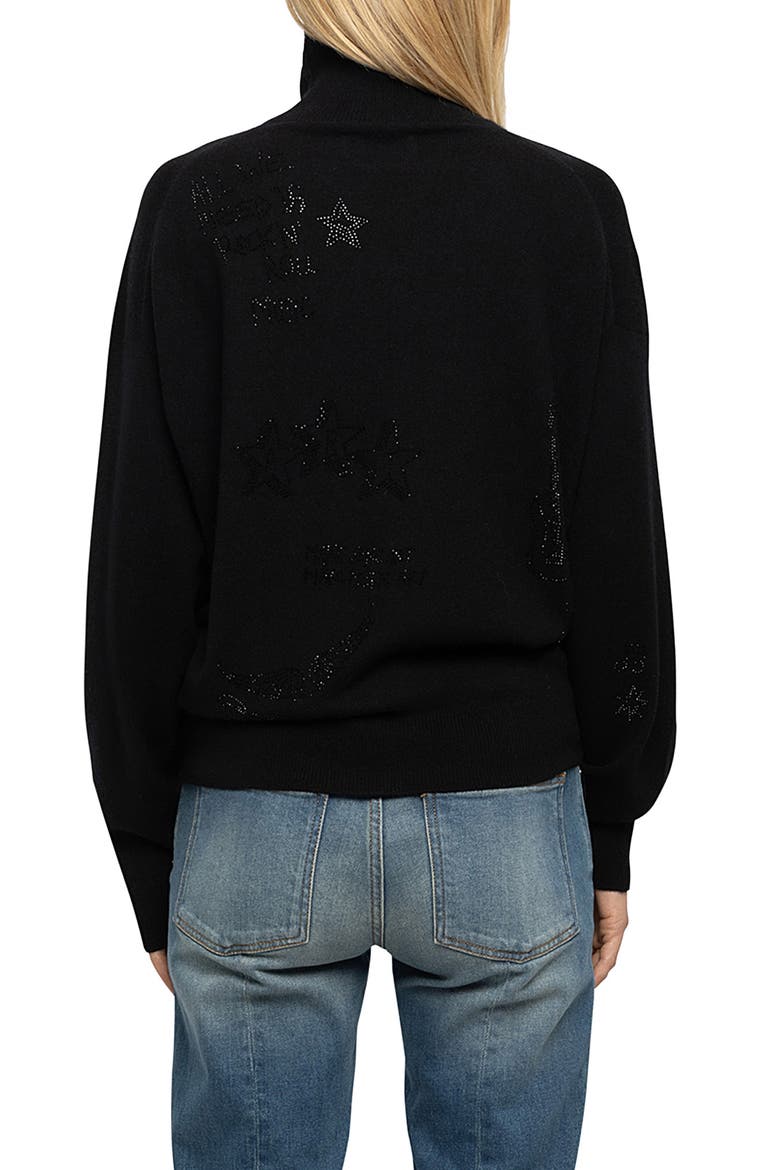 Souly Cashmere Turtleneck Sweater, Alternate, color, BLACK