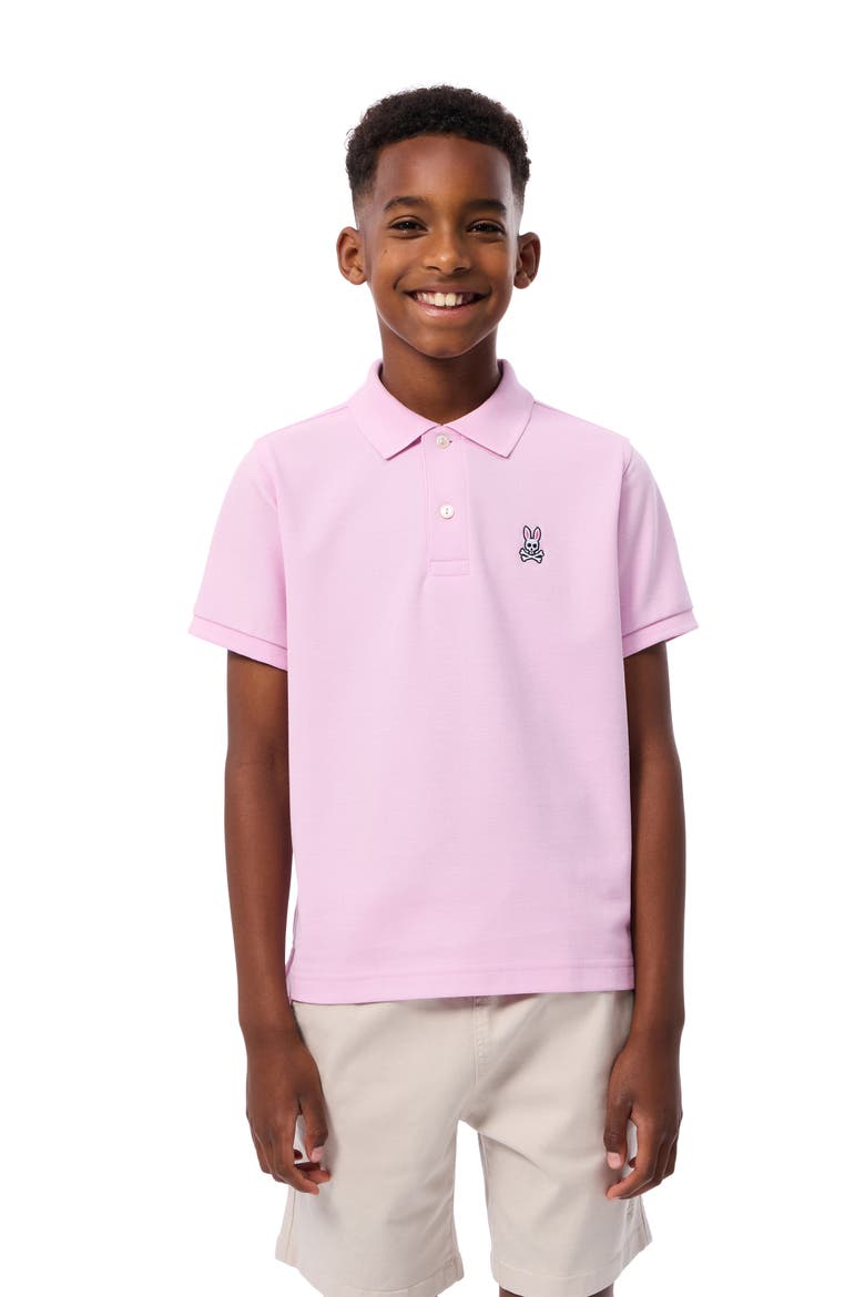 Kids' Classic Piqué Knit Polo, Alternate, color, PEONY PINK