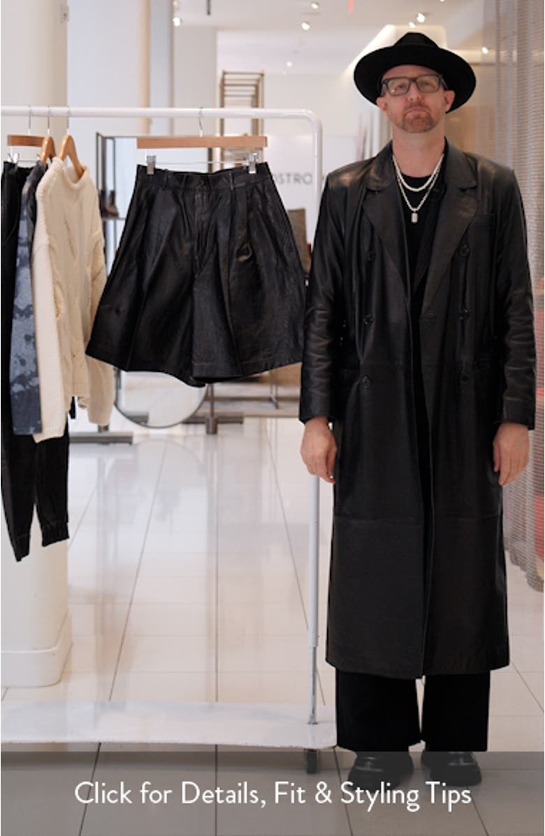 Pleated Leather Shorts, sales video thumbnail