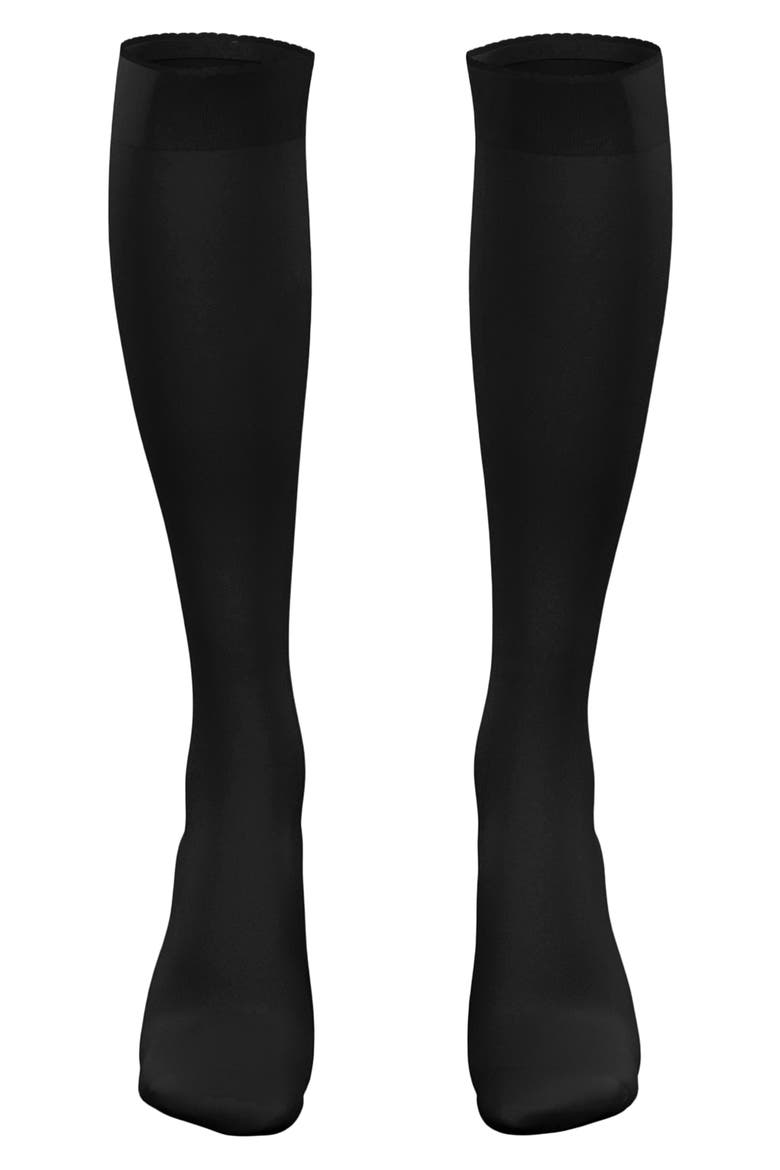 50 Denier Knee High Socks, Alternate, color, BLACK