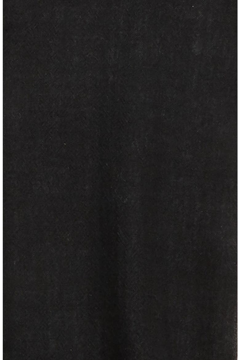 X-Long Lavalliere Skinny Wool Scarf, Alternate, color, BLACK