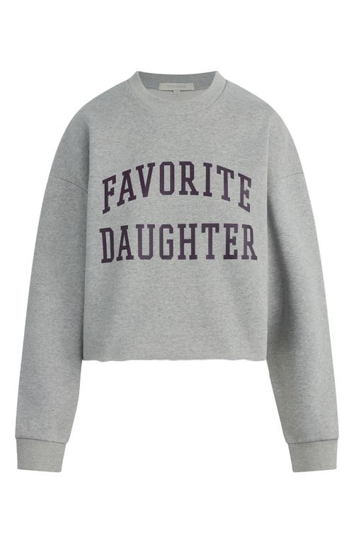 Favorite Daughter Cropped Collegiate Sweatshirt In Gray