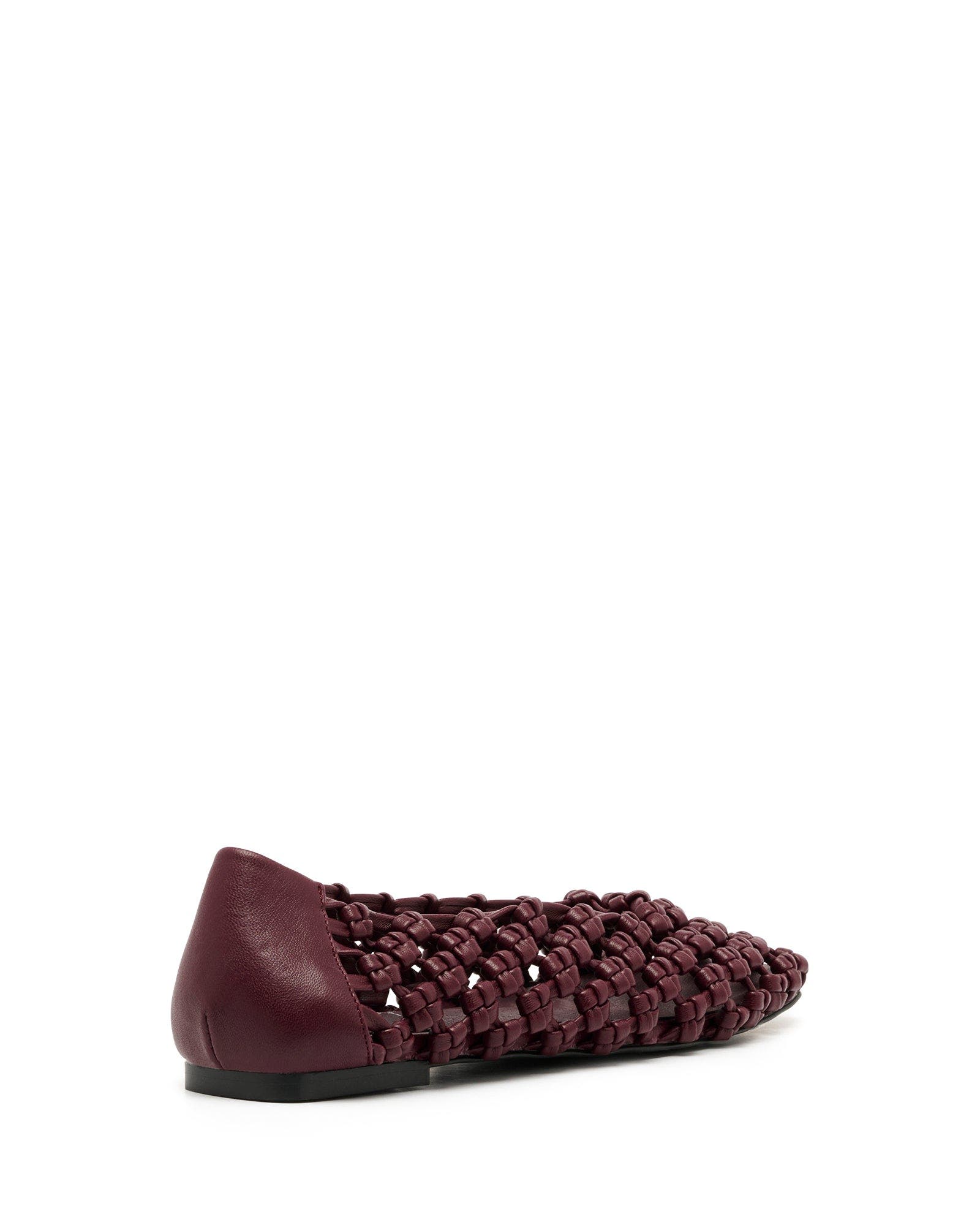 Genesis Square Toe Woven Flats, Alternate, color, BORDEAUX SMOOTH PU
