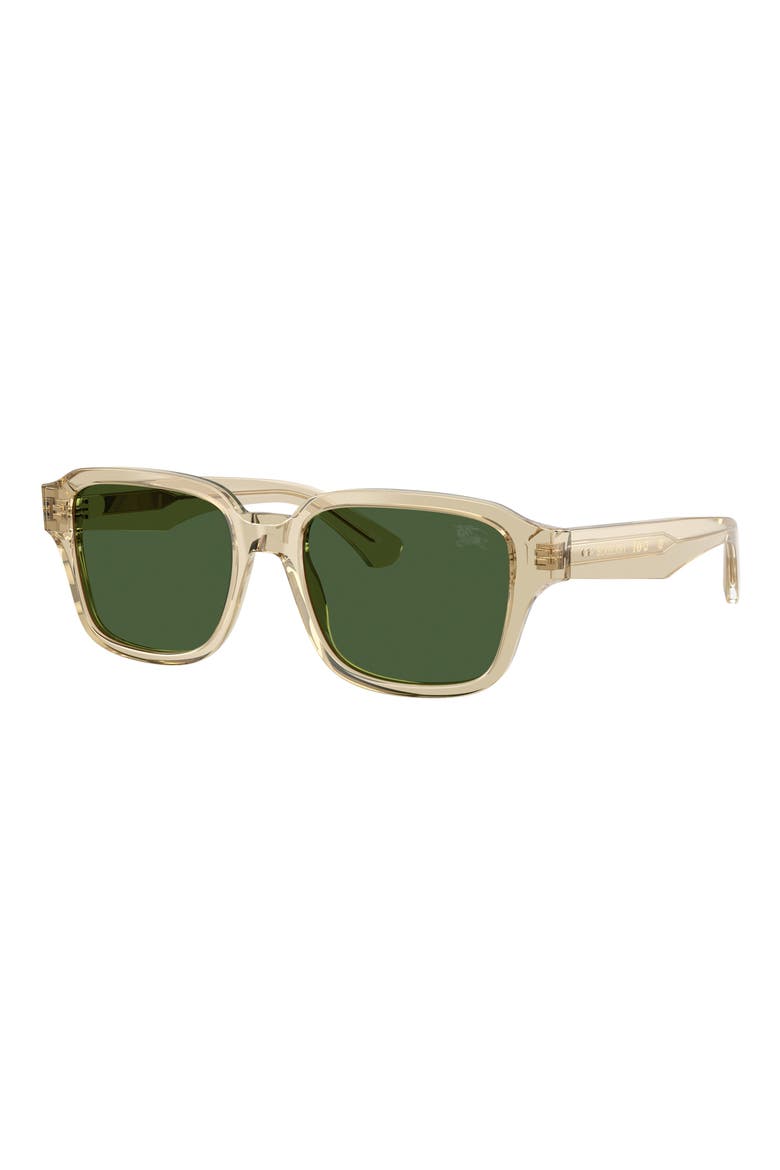 53mm Square Sunglasses, Alternate, color, BEIGE / DARK GREEN