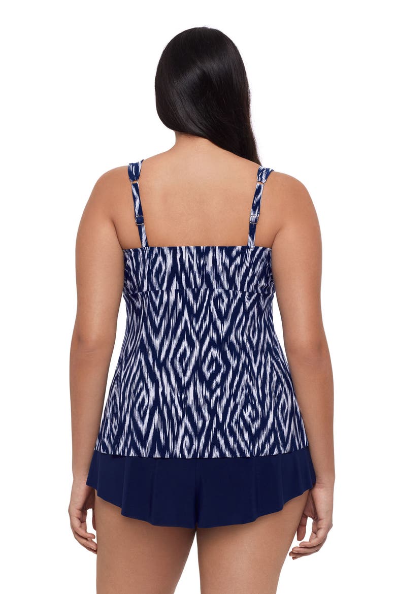 Lily V-Neckline Tankini Swimsuit Top, Alternate, color, Moroccan Maze
