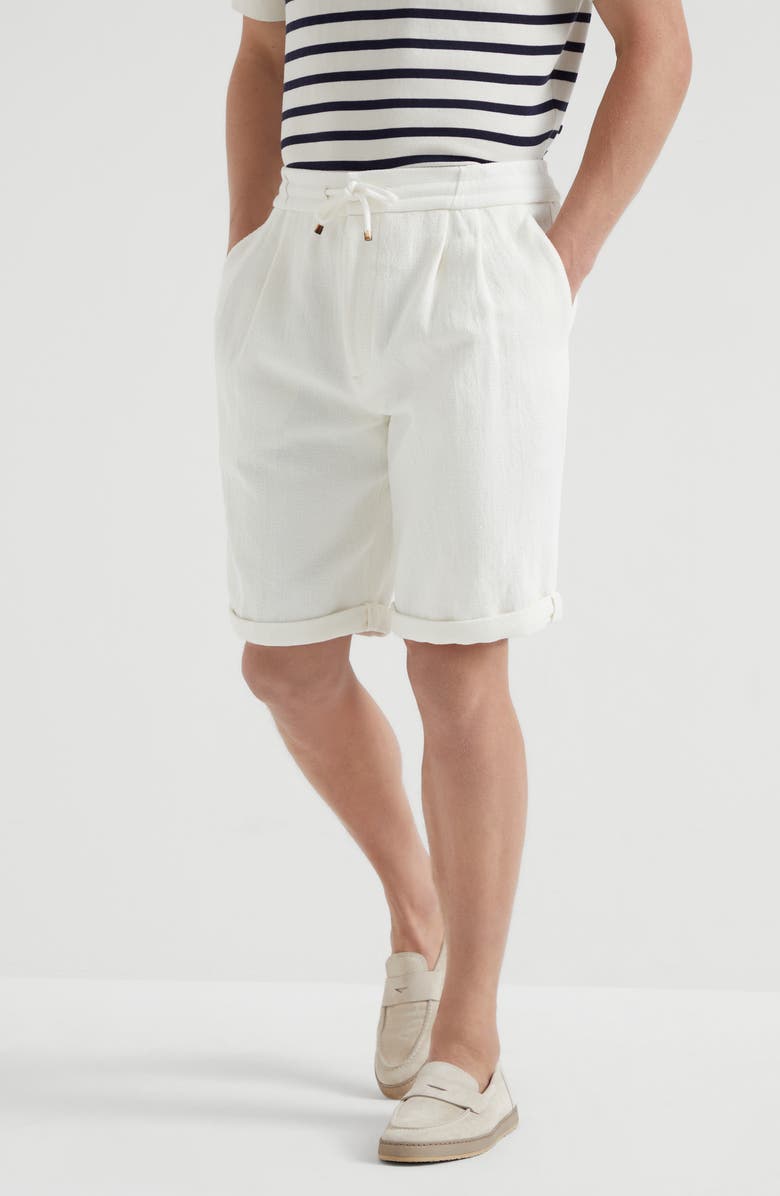 Brunello Cucinelli Bermuda shorts with drawstring, Alternate, color, 