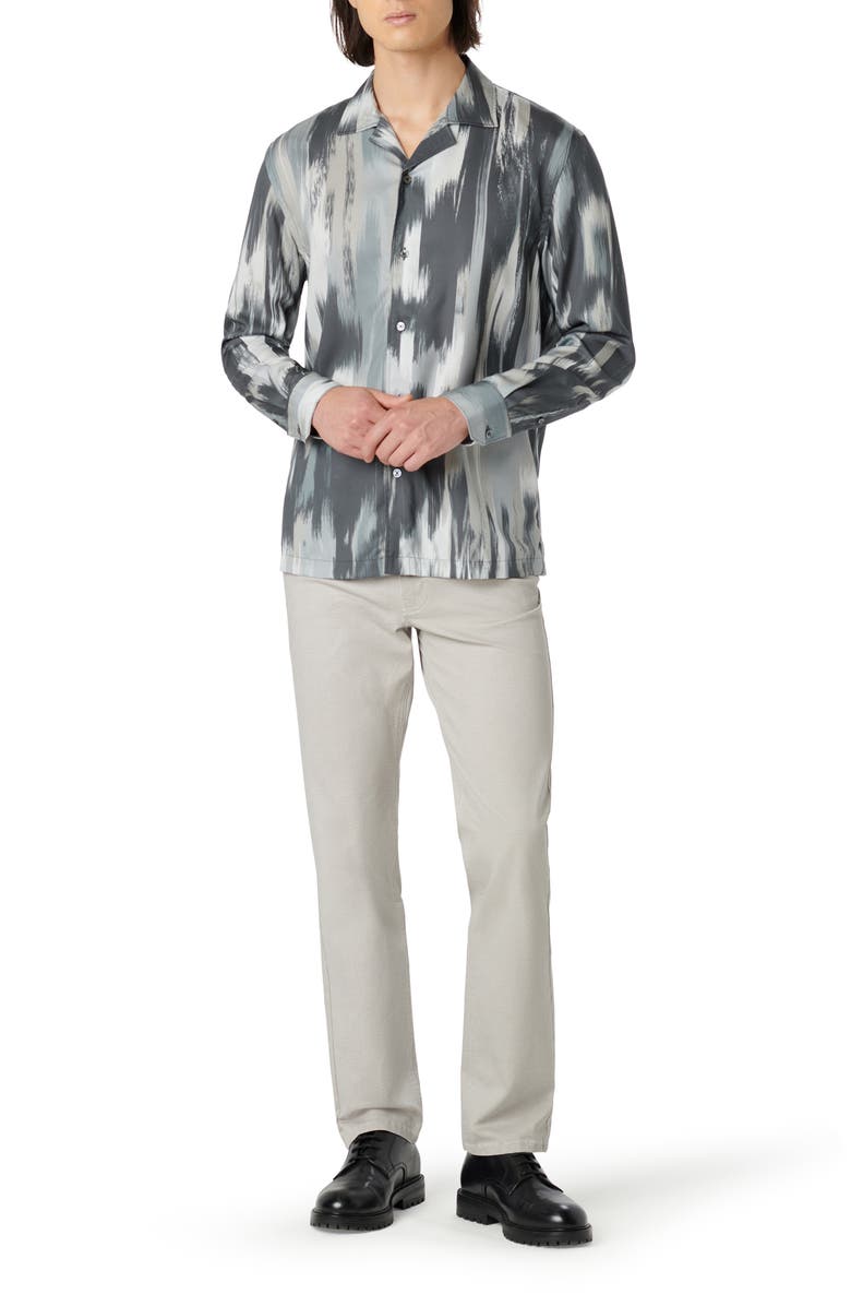 Bugatchi Julian Abstract Print Cotton Button-Up Camp Shirt, Alternate, color,