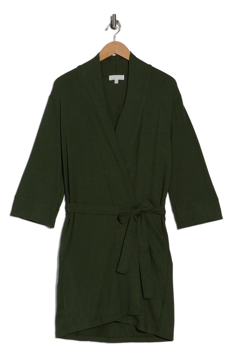 PJ Salvage Reloved Lounge Robe, Alternate, color, Dark Olive