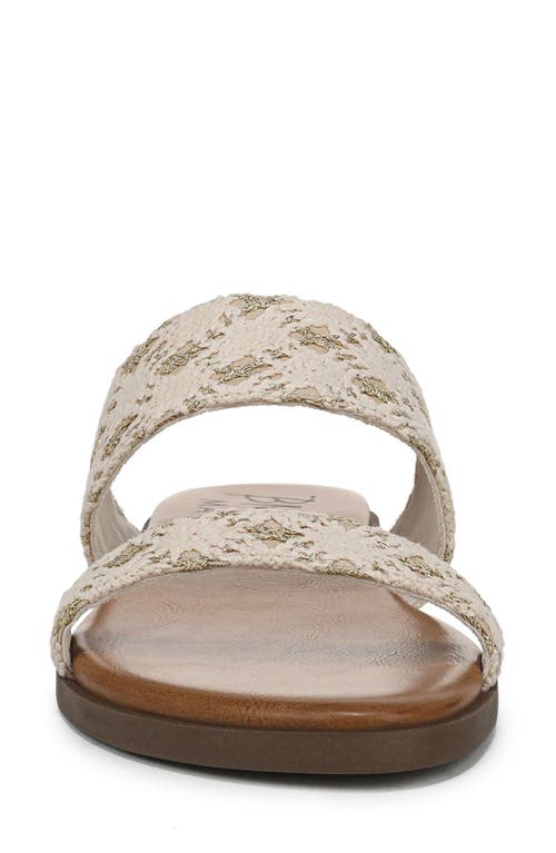 Blowfish Malibu Curtis 2 Woven Slide Sandal In Natural/gold Crochet Fabric