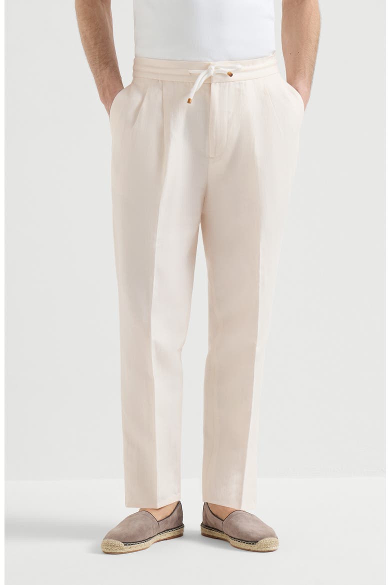 Trousers with drawstring, Main, color, Off-White