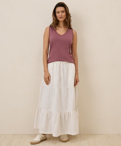 Pact Organic Cotton Softspun V-neck Tank In Mauve