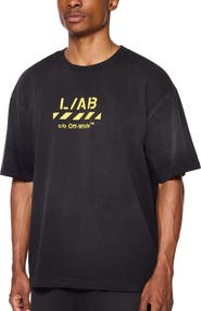 L/AB C/O OFF-WHITE Diag Garment Wash Graphic T-Shirt