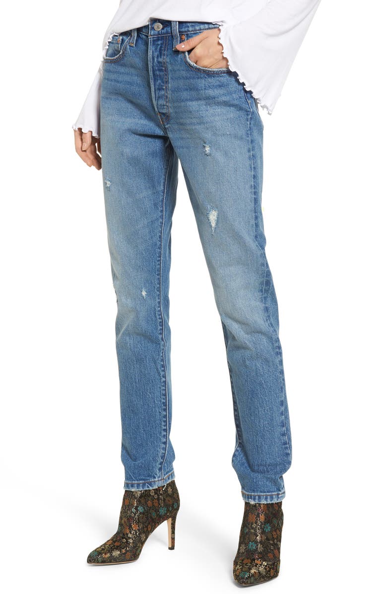 Levi's<sup>®</sup> 501 High Waist Skinny Jeans, Main, color,
