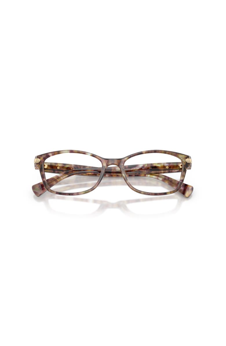 COACH 51mm Rectangle optical glasses, Alternate, color, Brown