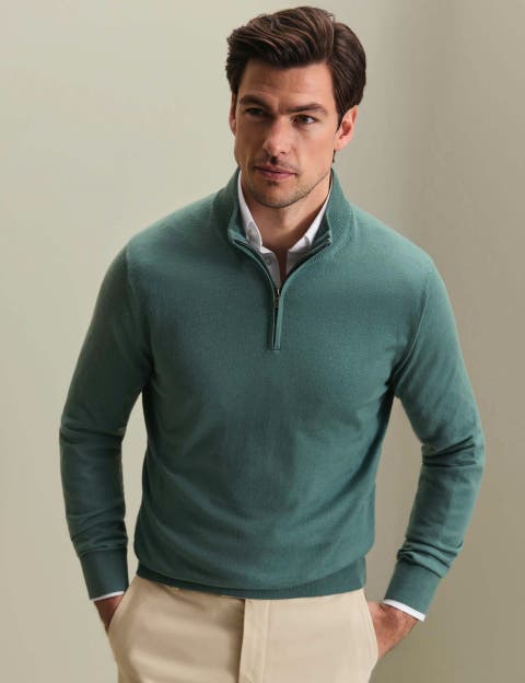 Pure Merino Zip Neck Sweater