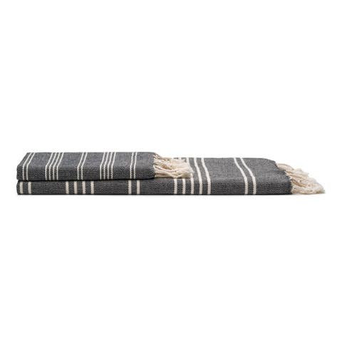 Essential Stripe Turkish Cotton Bath and Hand Towel - Set