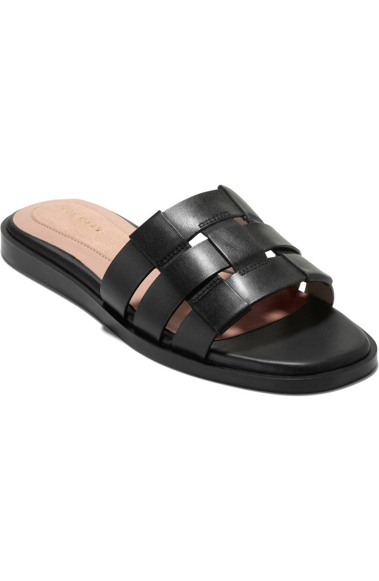 Cole Haan Ensley Go-To Slide Sandal, Main, color, Black Leather