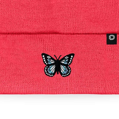 Dalix Butterfly Beanie In Neon Pink