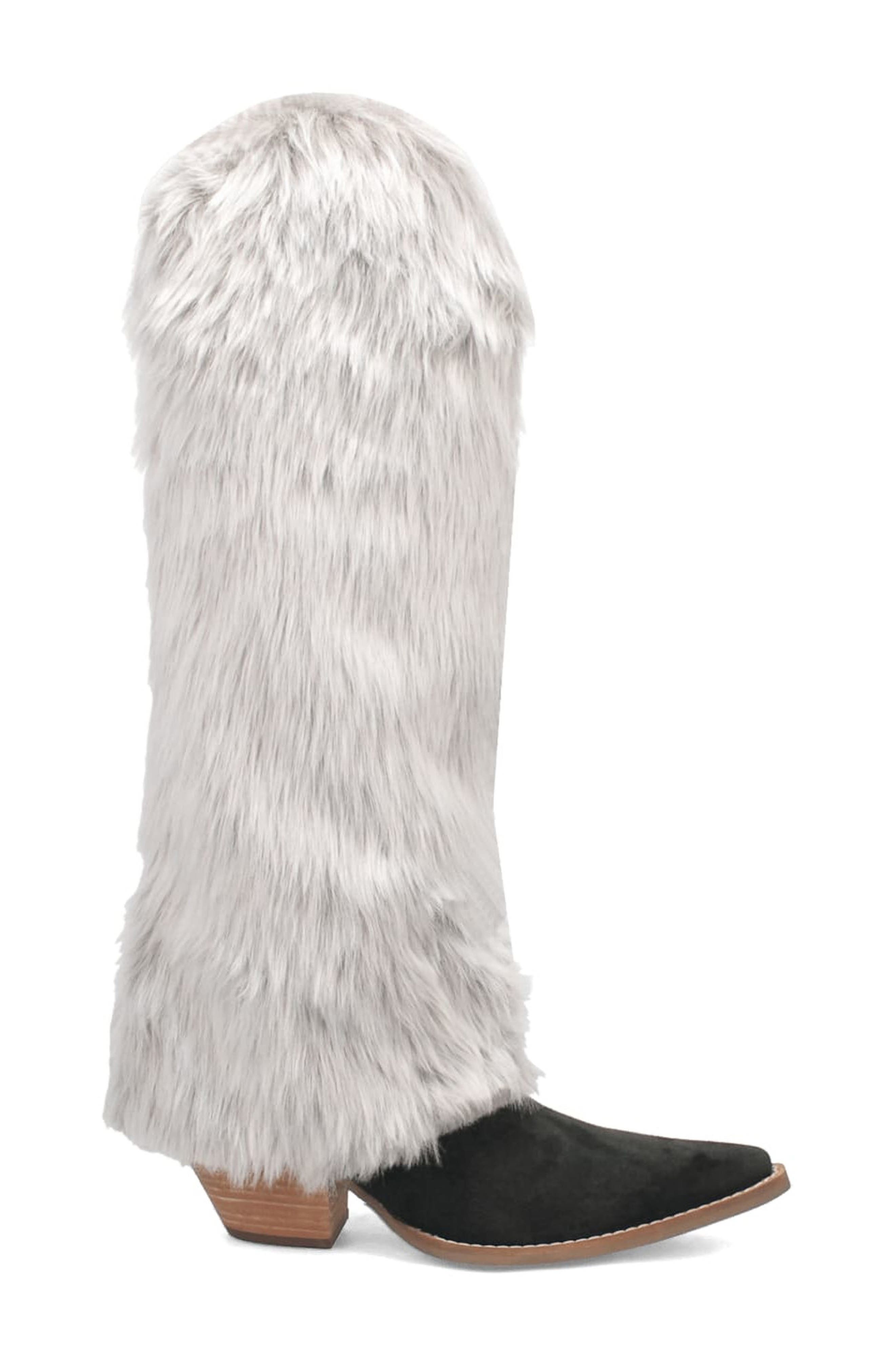 Dingo Snuggle Faux Fur Western Boot, Alternate, color, 