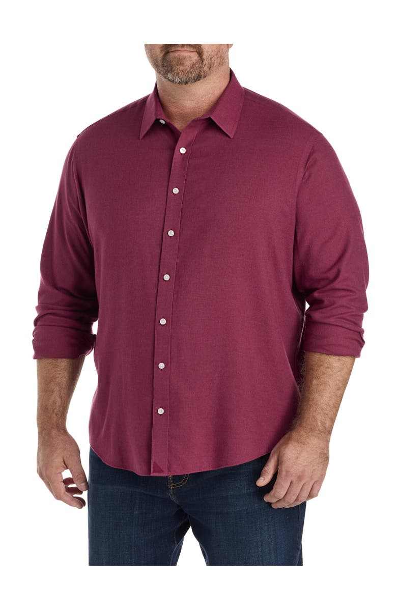 Untuckit Fit by Dxl Big & Tall Veneto Sport Shirt, Main, color, Maroon