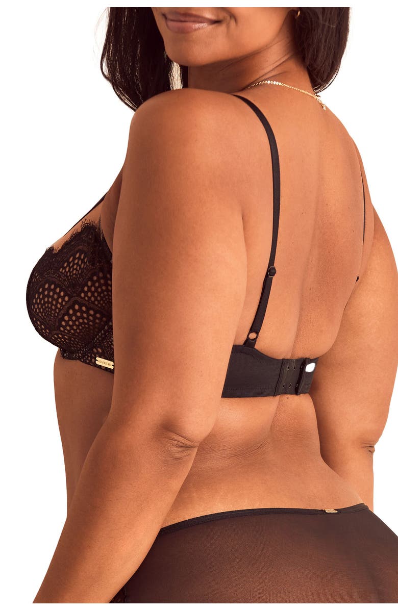 Adore Me Sonja Unlined Plunge Bra, Alternate, color, Black