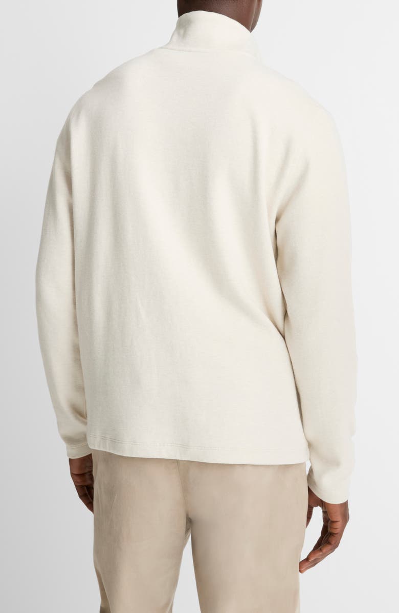 Vince Long Sleeve Stand Collar Cotton Henley, Alternate, color, Bone