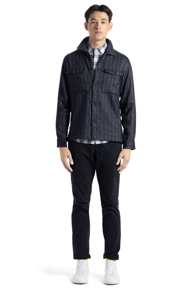 SOFT CLOTH Melrose Soft Wool Blend Herringbone Shirt Jacket, Alternate, color, 