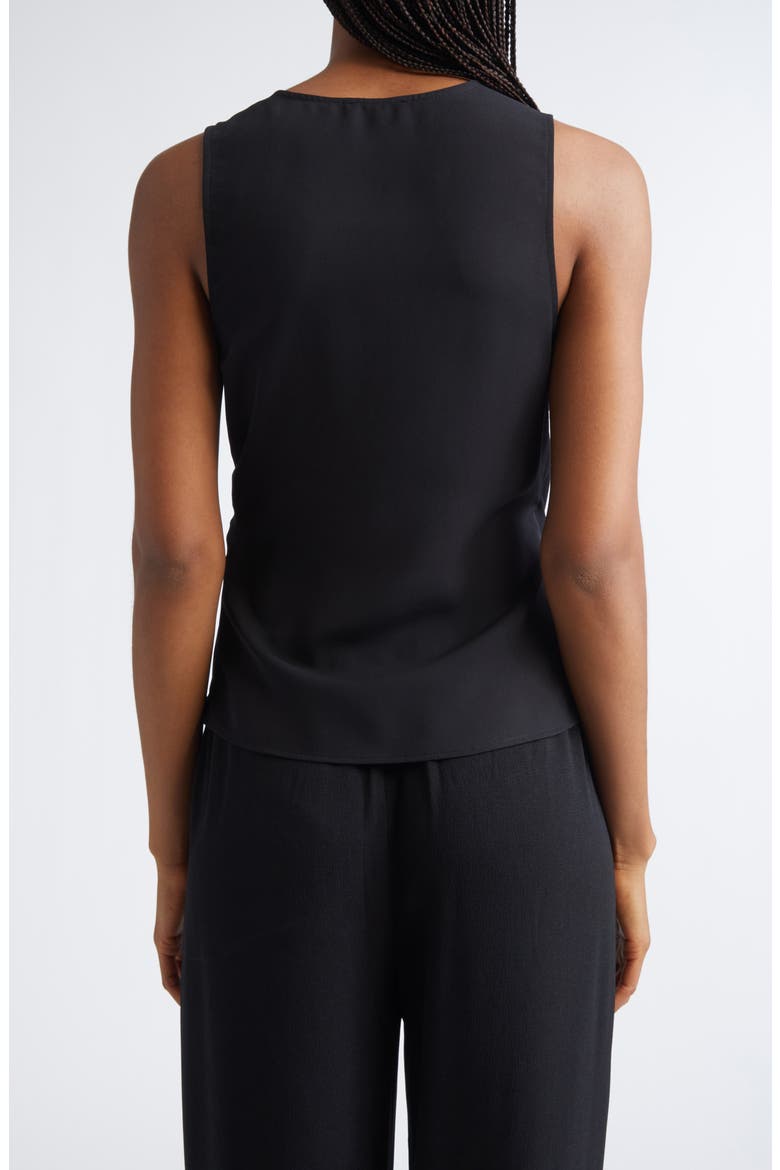 Faux Wrap Shell, Alternate, color, SOLID BLACK
