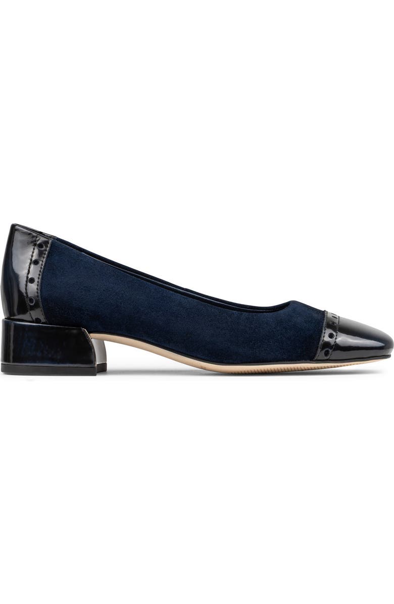 Donald Pliner Cap Toe Pump, Alternate, color, Navy
