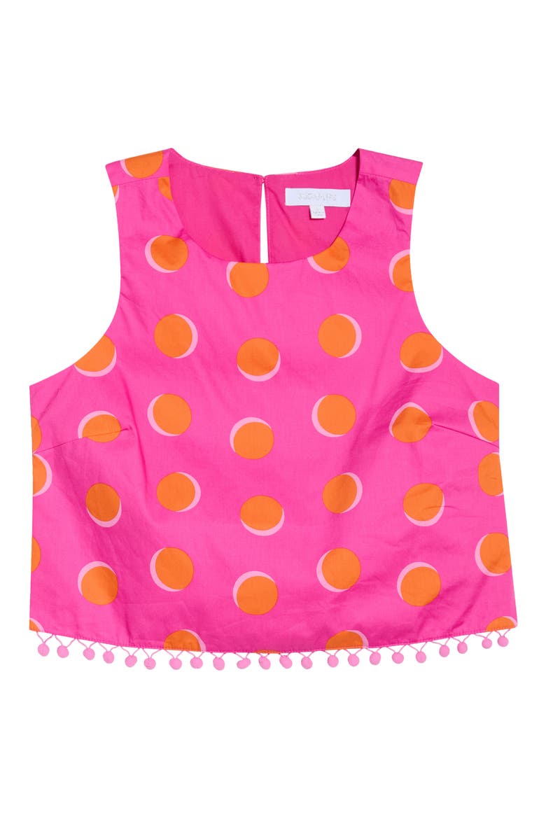 Rosy Polka Dot Taisy Sleeveless Top, Alternate, color, FUCHSIA-ORANGE-DOT