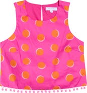 SUGARLIPS Rosy Polka Dot Taisy Sleeveless Top
