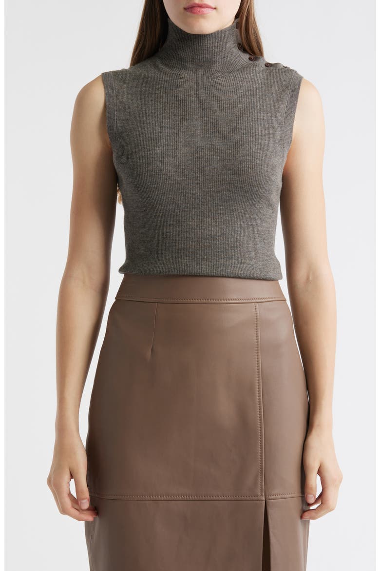 Fermesi Sleeveless Mock Neck Sweater, Main, color, GY