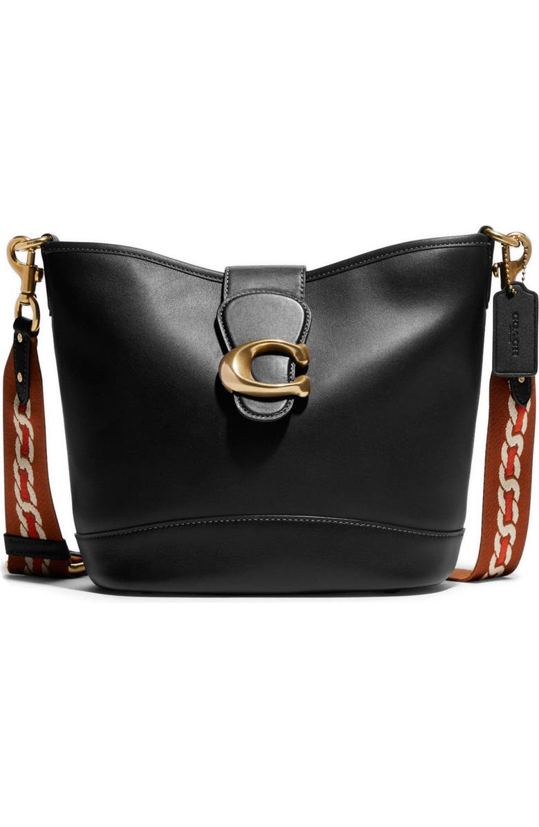 COACH Tabby Leather Bucket Bag, Main, color,
