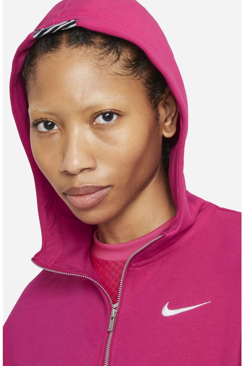 Sportswear Icon Clash Pullover Hoodie, Alternate, color, FIREBERRY/ BLACK/ WHITE