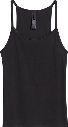 Stretch Cotton Rib Scoop Tank