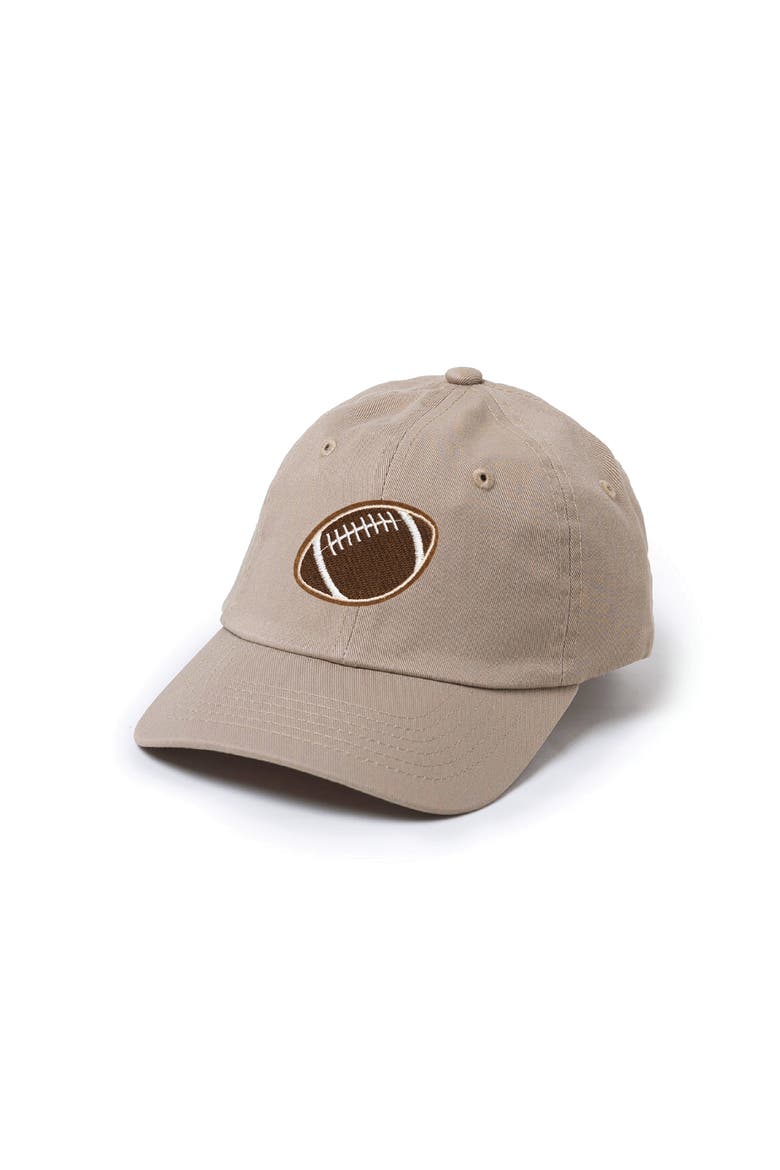 Football Patch Baseball Hat, Main, color, Khaki