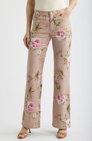 KOBI HALPERIN Leigh Floral Stretch Cotton Twill Pants
