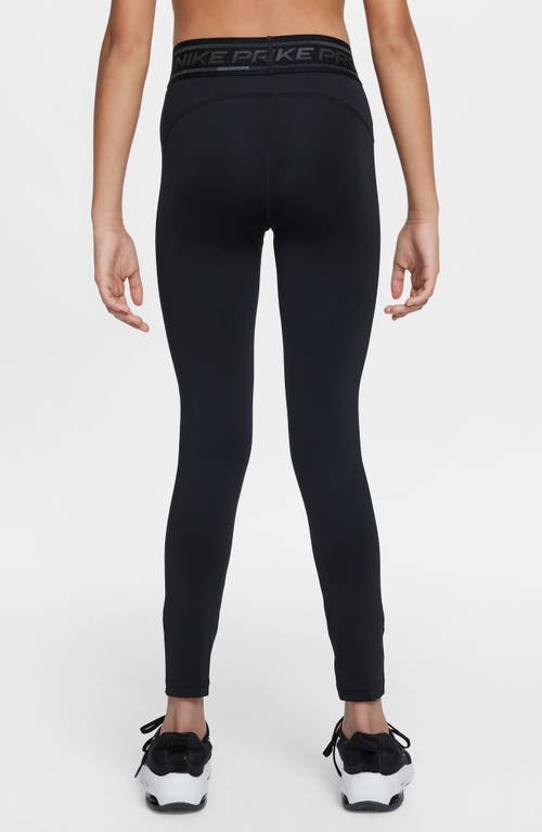 Nike Women's  Pro Girls' Dri-fit Mid-rise Leggings In Black