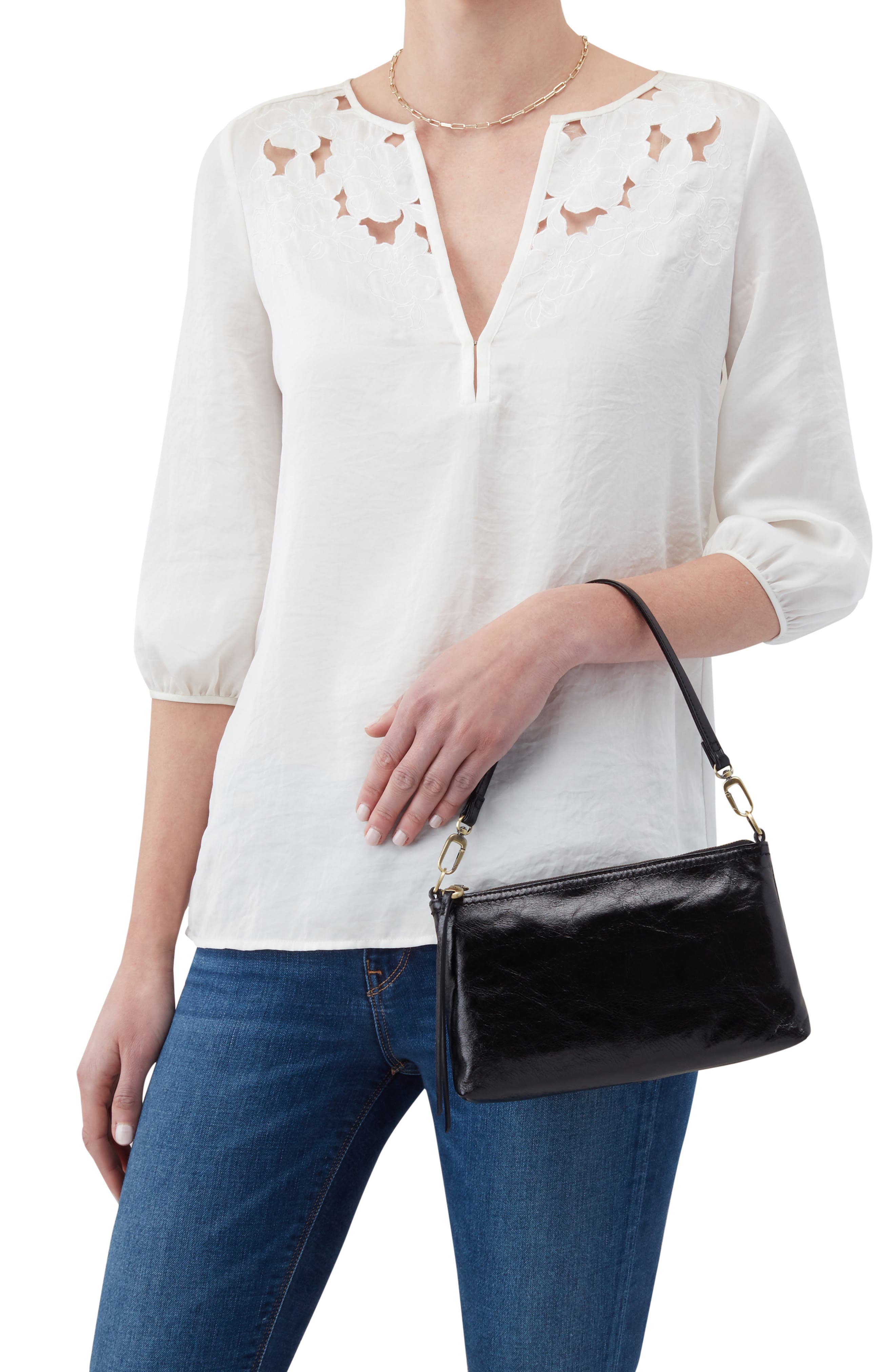 HOBO Darcy Convertible Leather Crossbody Bag, Alternate, color, Black