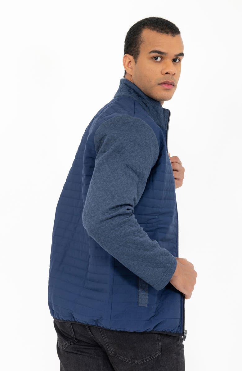 PINO BY PINOPORTE Mix Quilt Zip Jacket, Alternate, color, Indigo
