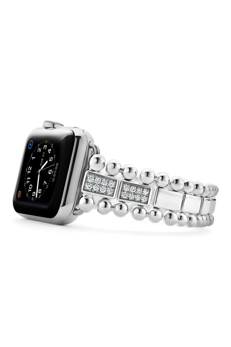 Smart Caviar Diamond Apple Watch® Watchband, Alternate, color, SILVER/ DIAMOND