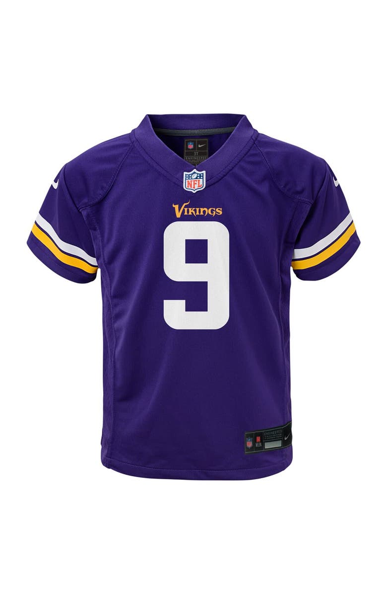 Nike Preschool Nike J.J. McCarthy Purple Minnesota Vikings Player Game Jersey, Alternate, color, Purple