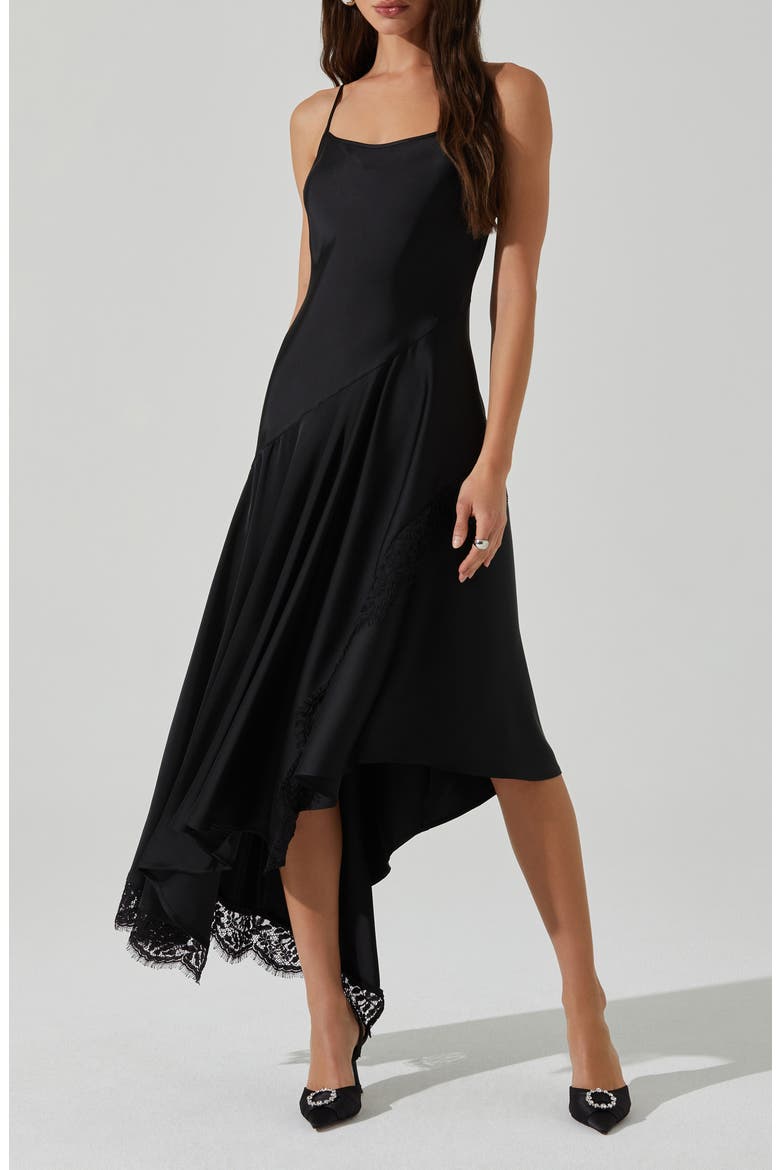 Ione Asymmetric Dress, Main, color, BLACK