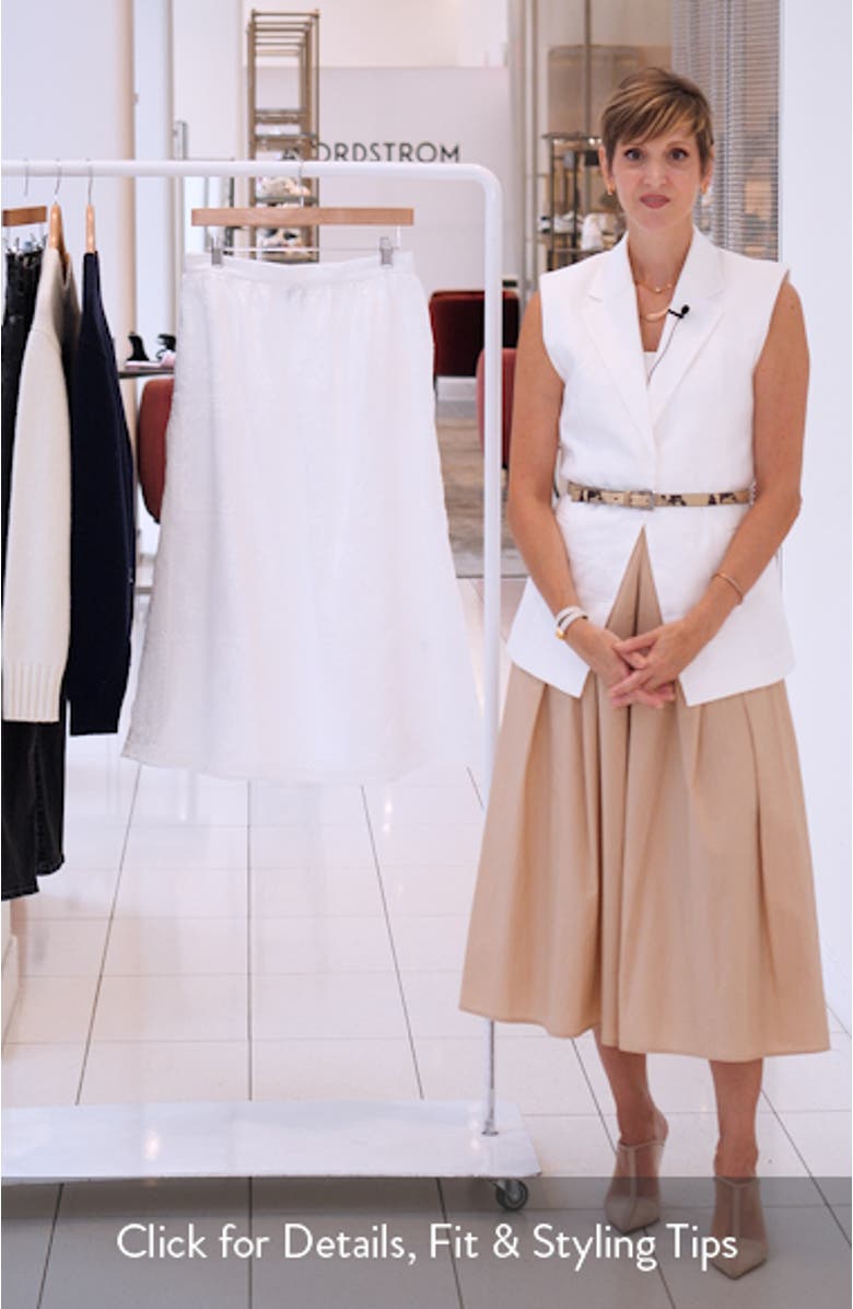 Eyelet Midi Skirt, sales video thumbnail