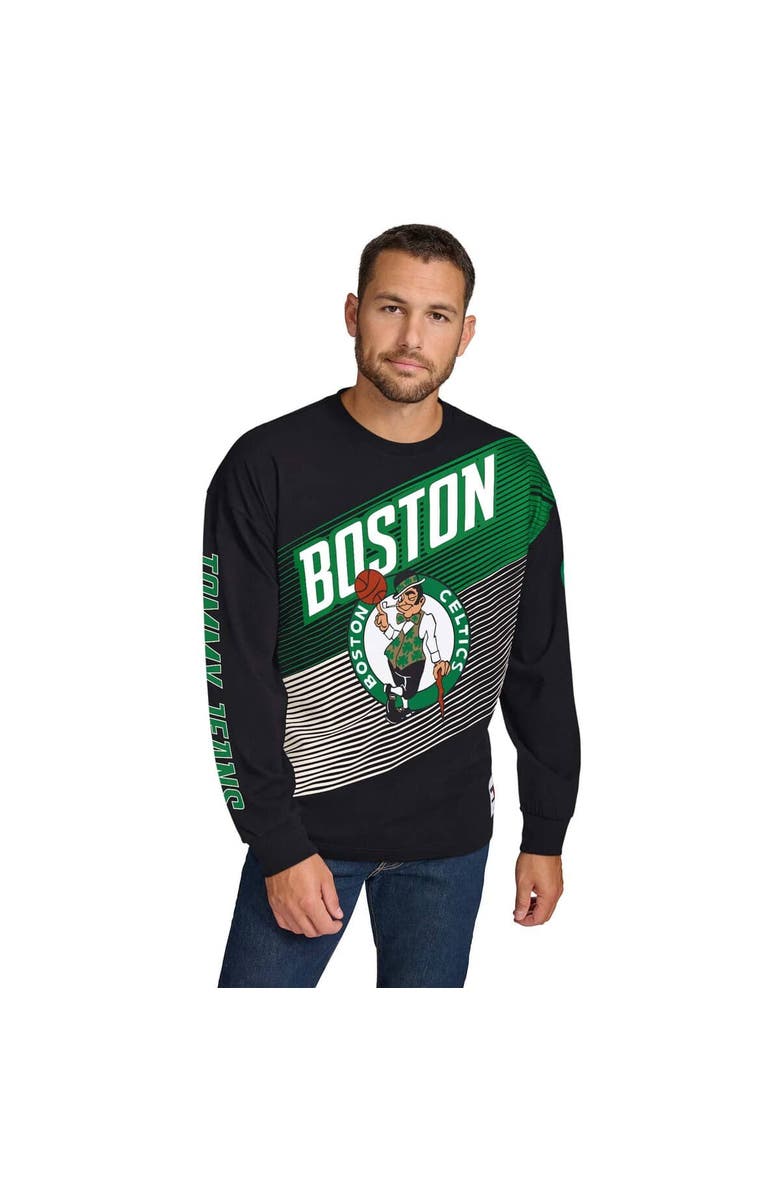TOMMY JEANS Men's Tommy Jeans Black Boston Celtics Lucas Long Sleeve T-Shirt, Alternate, color, Black