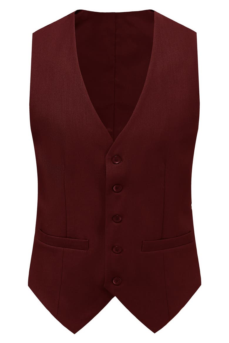 Premium Slim Fit 3-Piece Suit, Alternate, color, BURGUNDY