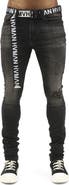 HVMAN Strat Belted Super Skinny Jeans