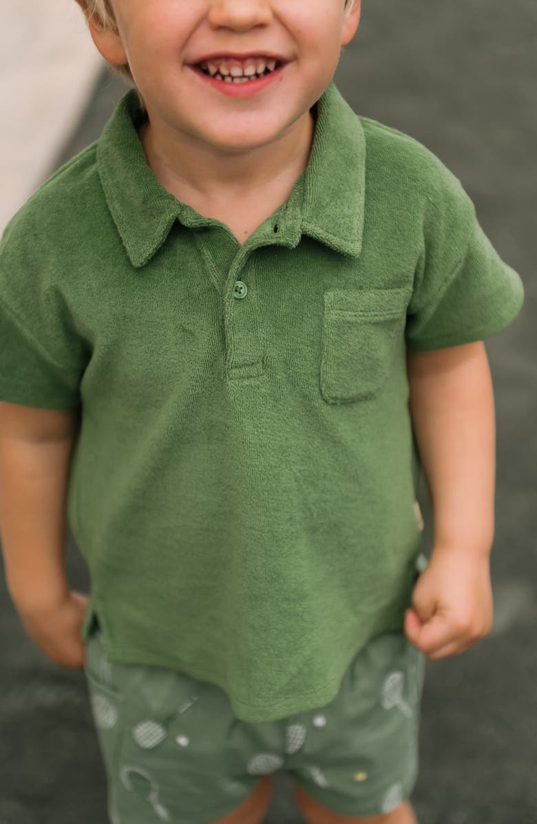 Pehr Kids' Organic Cotton Polo, Alternate, color, Grass